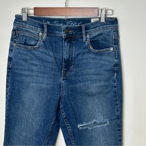 Free People We The Free Sunny Distressed Raw Hem Skinny Jeans Size 29 - Picture 6 of 10